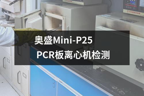 奥盛Mini-P25 PCR板离心机检测