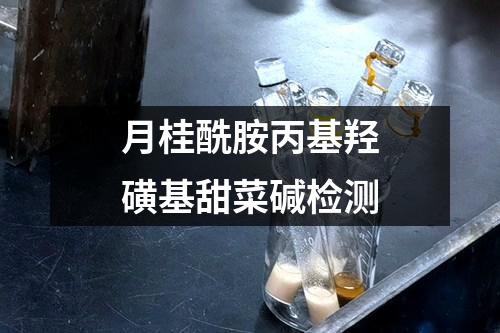 月桂酰胺丙基羟磺基甜菜碱检测