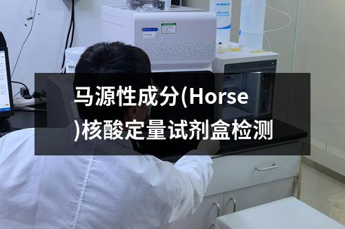 马源性成分(Horse)核酸定量试剂盒检测