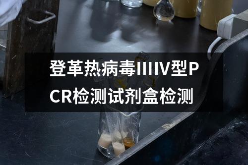 登革热病毒ⅢⅣ型PCR检测试剂盒检测