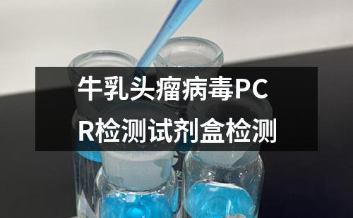 牛乳头瘤病毒PCR检测试剂盒检测