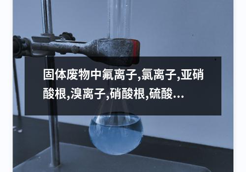 固体废物中氟离子,氯离子,亚硝酸根,溴离子,硝酸根,硫酸根质量控制物质检测