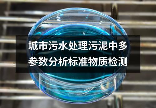 城市污水处理污泥中多参数分析标准物质检测