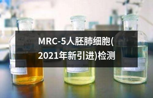 MRC-5人胚肺细胞(2021年新引进)检测