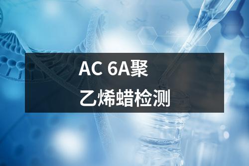 AC 6A聚乙烯蜡检测