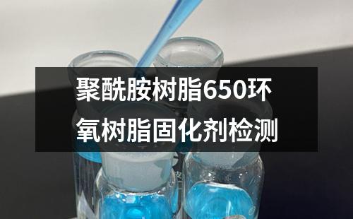 聚酰胺树脂650环氧树脂固化剂检测