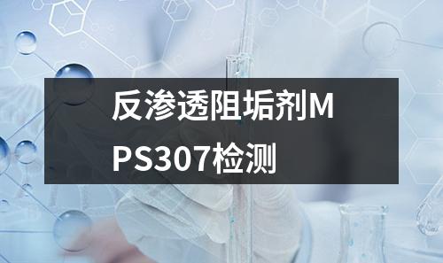 反渗透阻垢剂MPS307检测