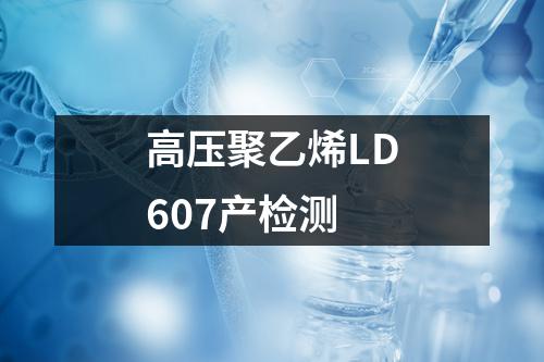 高压聚乙烯LD607产检测