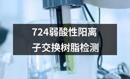 724弱酸性阳离子交换树脂检测