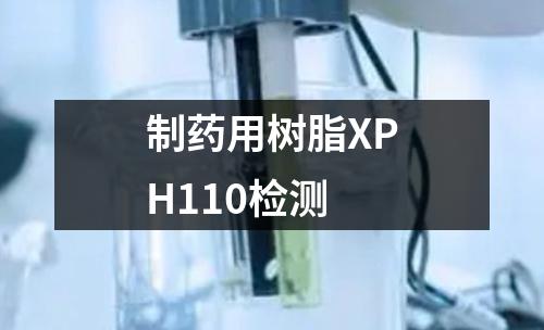 制药用树脂XPH110检测