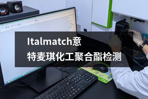 Italmatch意特麦琪化工聚合酯检测