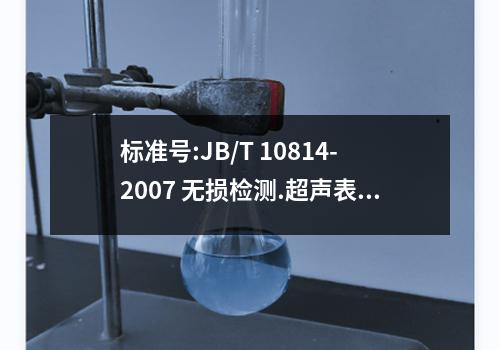 标准号:JB/T 10814-2007 无损检测.超声表面波检测 标准